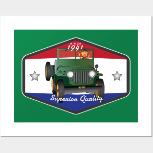 Waving Jeep Jeep Posters and Art
